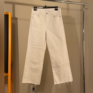 7 for all mankind wide leg white pants